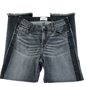 PARKER SMITH Black Wash Tuxedo Stripe Ankle Crop Jeans 28